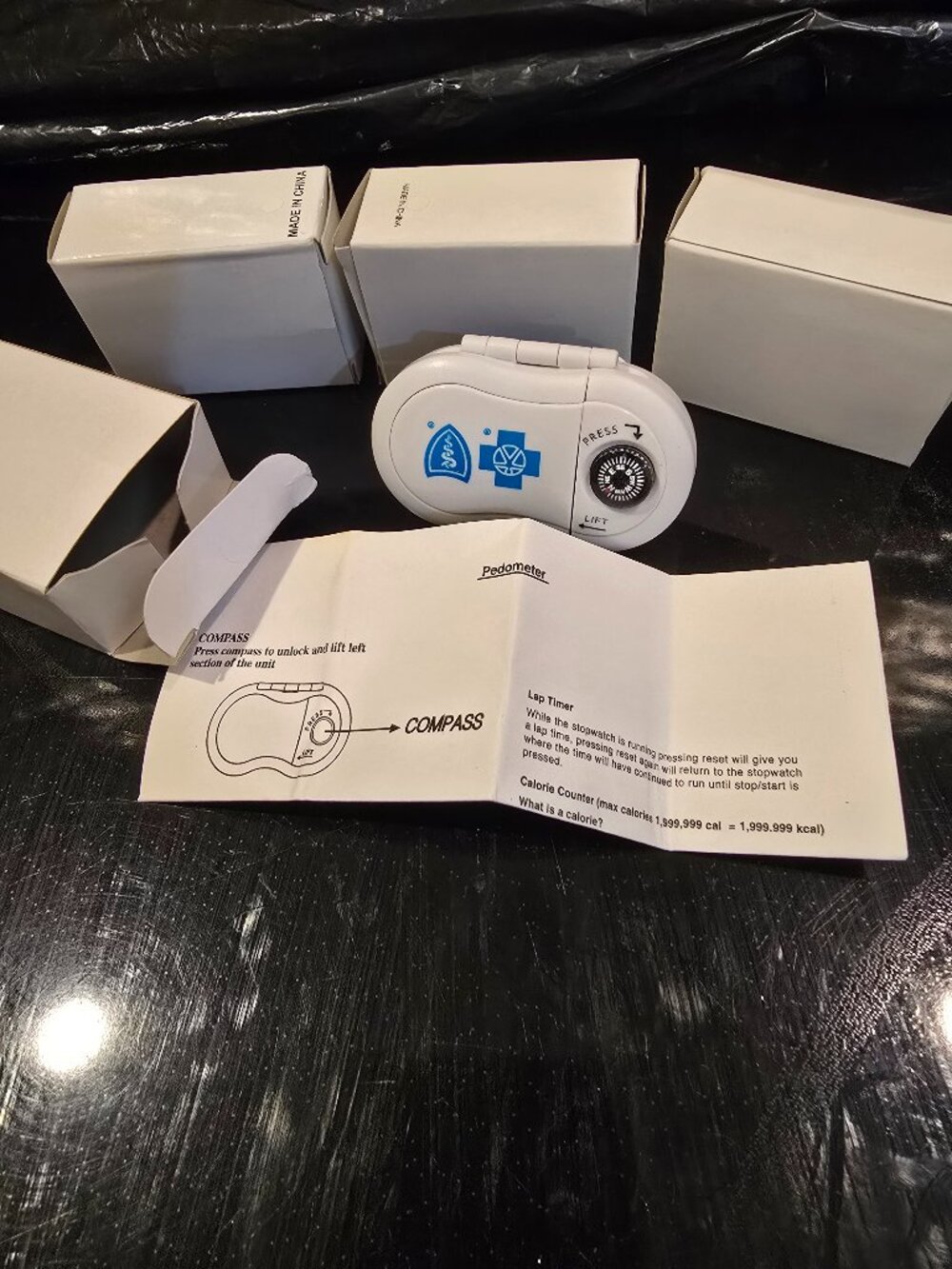Pedometer Lot of 6 Compass Lap Timer Step Counter Calories NEW in Box